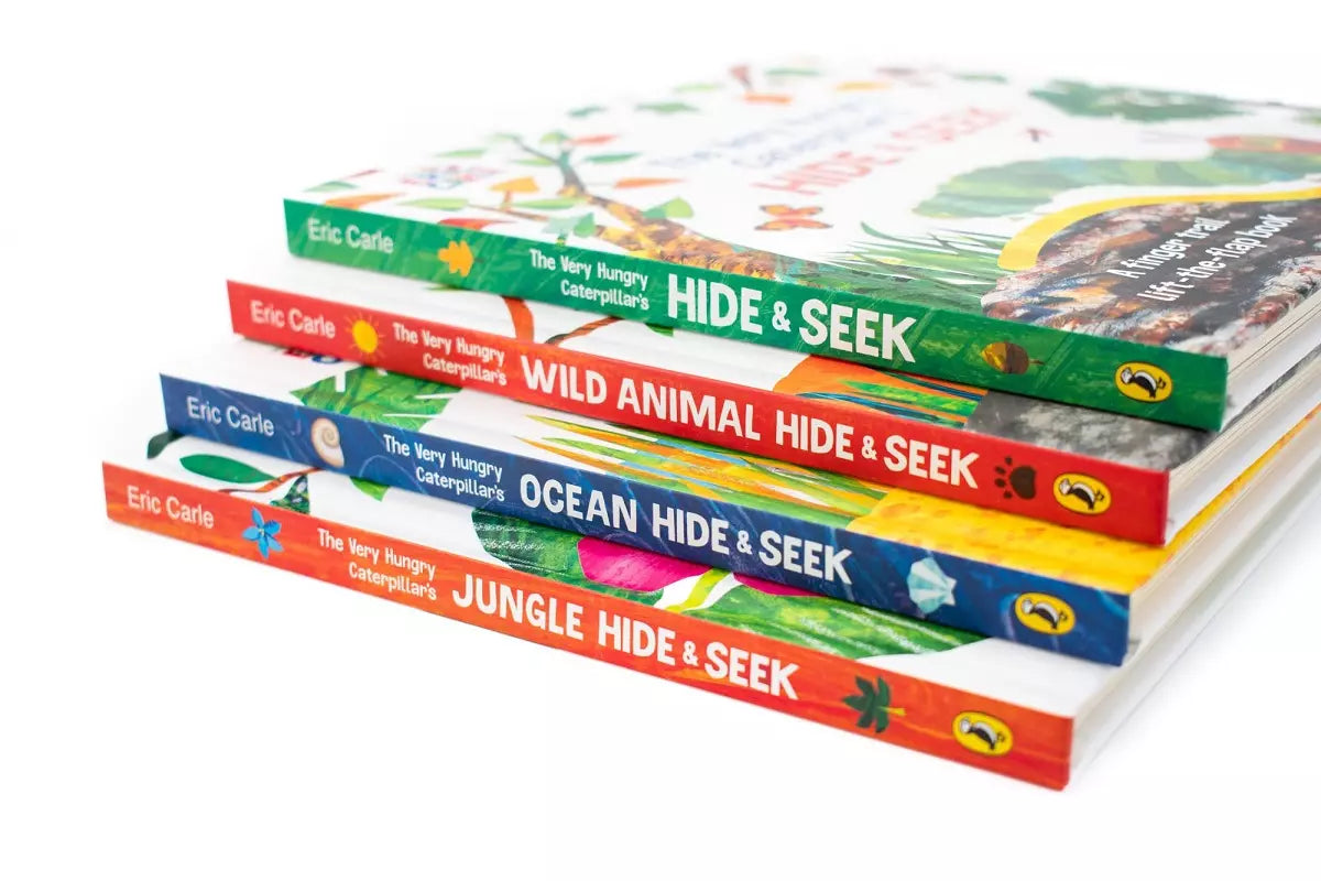 The Very Hungry Caterpillar: Hide & Seek Collection (4 Book) (Eric Carle)-Children’s Early years / early learning concepts-買書書 BuyBookBook