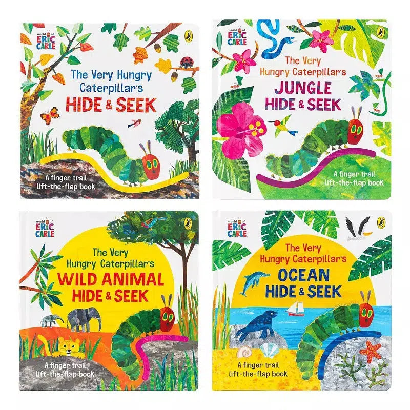 The Very Hungry Caterpillar: Hide & Seek Collection (4 Book) (Eric Carle)-Children’s Early years / early learning concepts-買書書 BuyBookBook