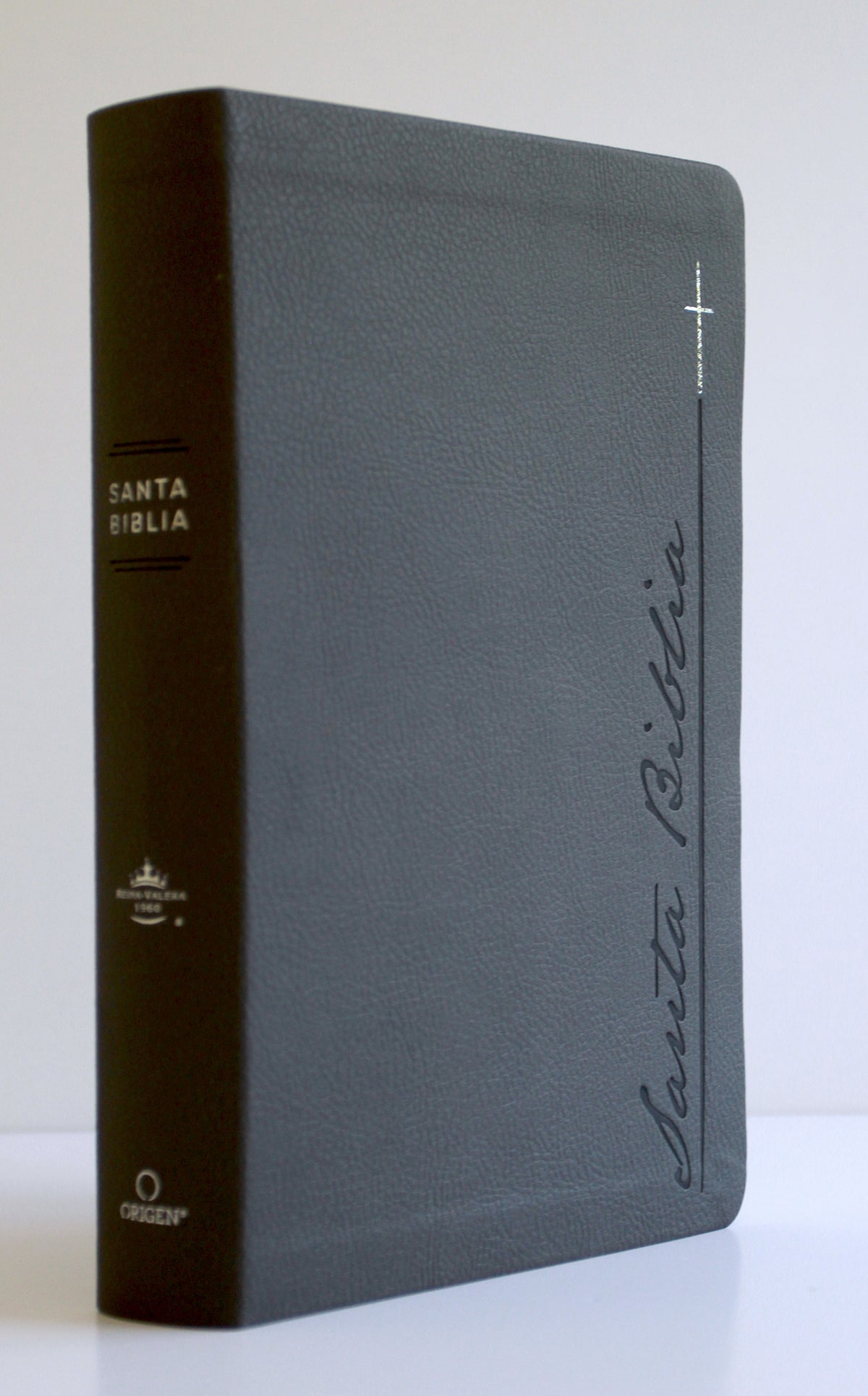 Biblia RVR 1960 Letra gigante, símil piel, gris (Edición cantos pintados) / Spanish Bible RVR 1960 Giant Print Handy Size Leathersoft Gray with cross interior 2 (ISBN 9798890982216) [onix:91fe4867e997975ee264291f43e82790]