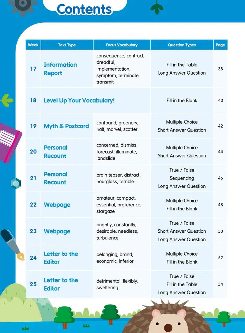 26週小學系列- 英文科閱讀理解 + 模擬試卷 (每冊26個英文文法練習，3份模擬試卷)-補充練習: 英文科 English-買書書 BuyBookBook