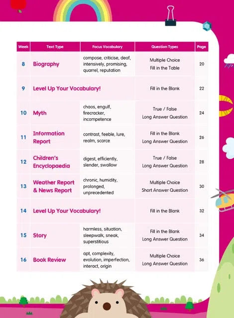 26週小學系列- 英文科閱讀理解 + 模擬試卷 (每冊26個英文文法練習，3份模擬試卷)-補充練習: 英文科 English-買書書 BuyBookBook