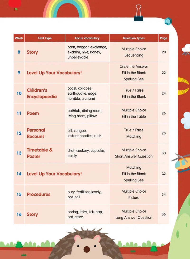 26週小學系列- 英文科閱讀理解 + 模擬試卷 (每冊26個英文文法練習，3份模擬試卷)-補充練習: 英文科 English-買書書 BuyBookBook