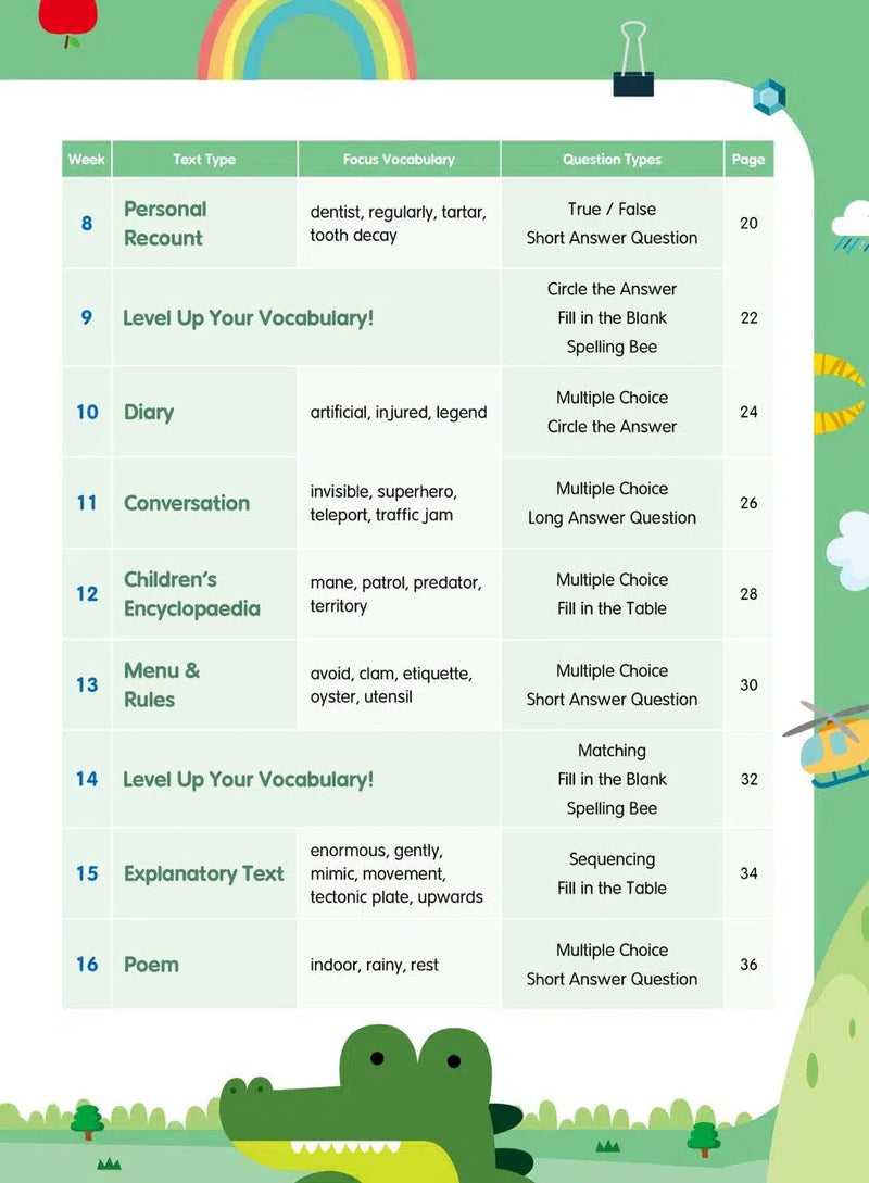 26週小學系列- 英文科閱讀理解 + 模擬試卷 (每冊26個英文文法練習，3份模擬試卷)-補充練習: 英文科 English-買書書 BuyBookBook