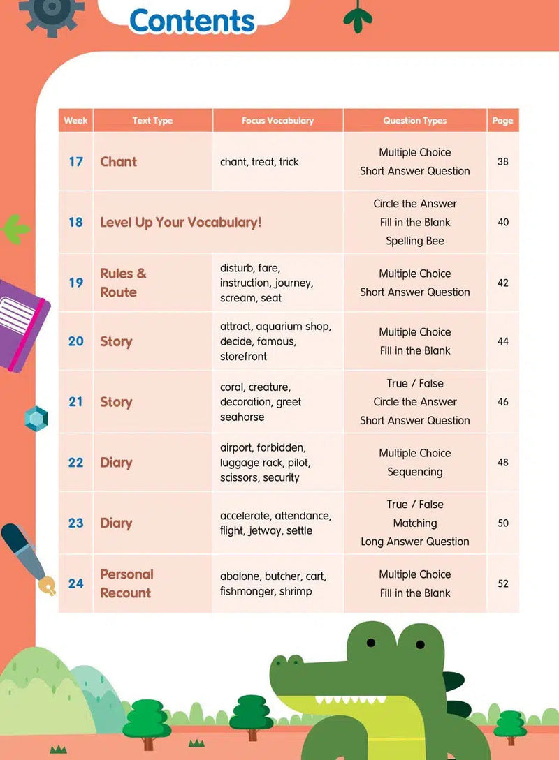 26週小學系列- 英文科閱讀理解 + 模擬試卷 (每冊26個英文文法練習，3份模擬試卷)-補充練習: 英文科 English-買書書 BuyBookBook