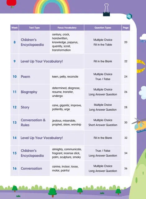 26週小學系列- 英文科閱讀理解 + 模擬試卷 (每冊26個英文文法練習，3份模擬試卷)-補充練習: 英文科 English-買書書 BuyBookBook