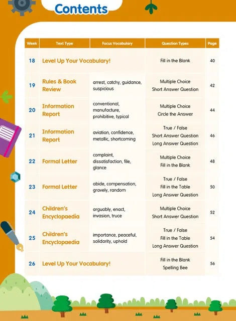 26週小學系列- 英文科閱讀理解 + 模擬試卷 (每冊26個英文文法練習，3份模擬試卷)-補充練習: 英文科 English-買書書 BuyBookBook