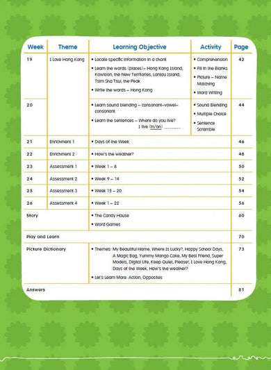 幼兒英語 - 綜合能力基礎訓練 - 26週學前教育系列 (附QR code短片)-補充練習: 英文科 English-買書書 BuyBookBook