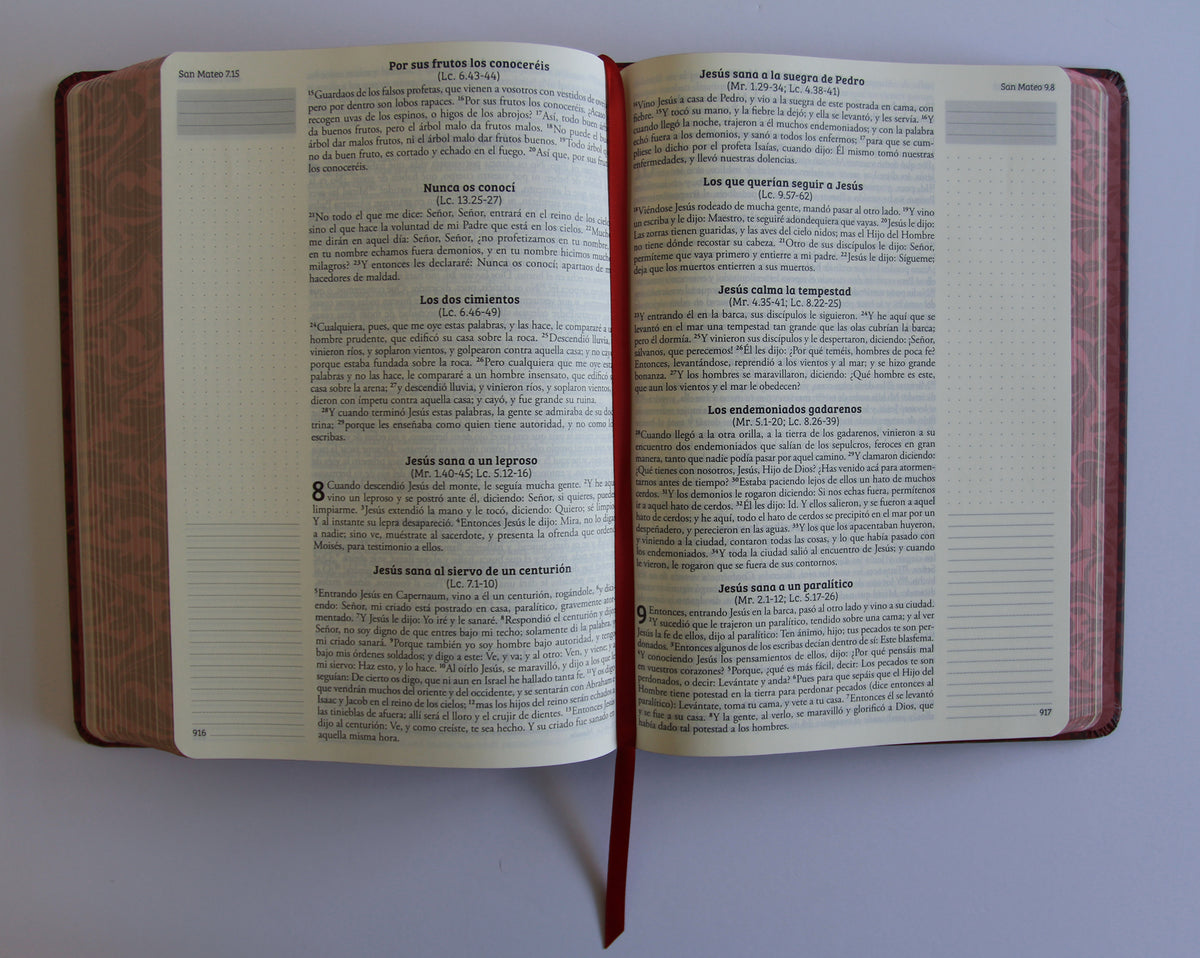 Biblia de Apuntes RVR 1960 Tapa dura, Vino tinto (Edición cantos pintados) / Spanish Journalling Bible RVR 1960 Hardcover Burgundy interior 2 (ISBN 9798890982247) [onix:133e88a6a8c0a421cf35c4778d2f6ad0]