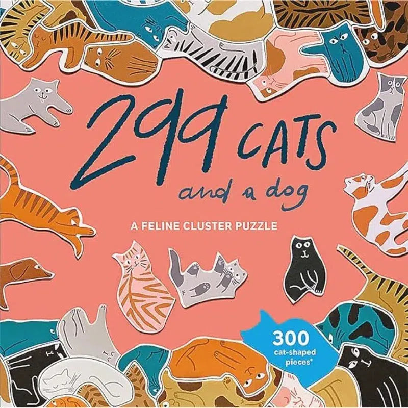 299 Cats (and a dog) - A Feline Cluster Puzzle-Activity: 益智解謎 Puzzle & Quiz-買書書 BuyBookBook