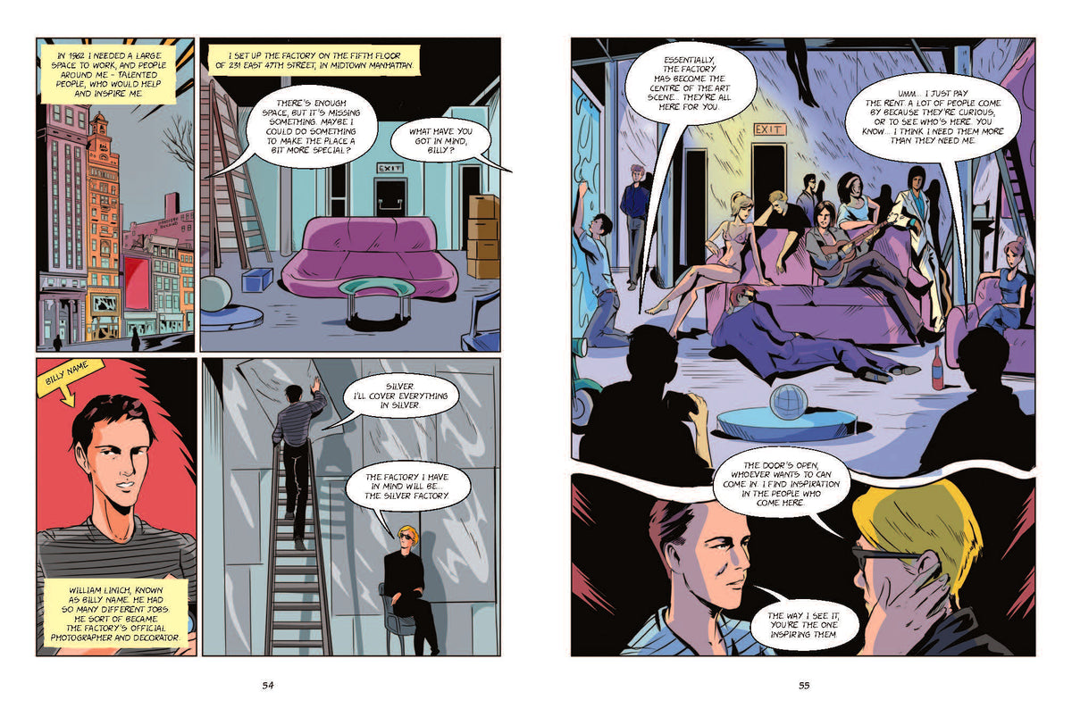 Andy Warhol: A Graphic Biography interior 1 (ISBN 9780711290785) [onix-asset:e28695024e2cc47e4aca850161bcec4b06fdbbd88d90fda28b19c9c2f4a29197]