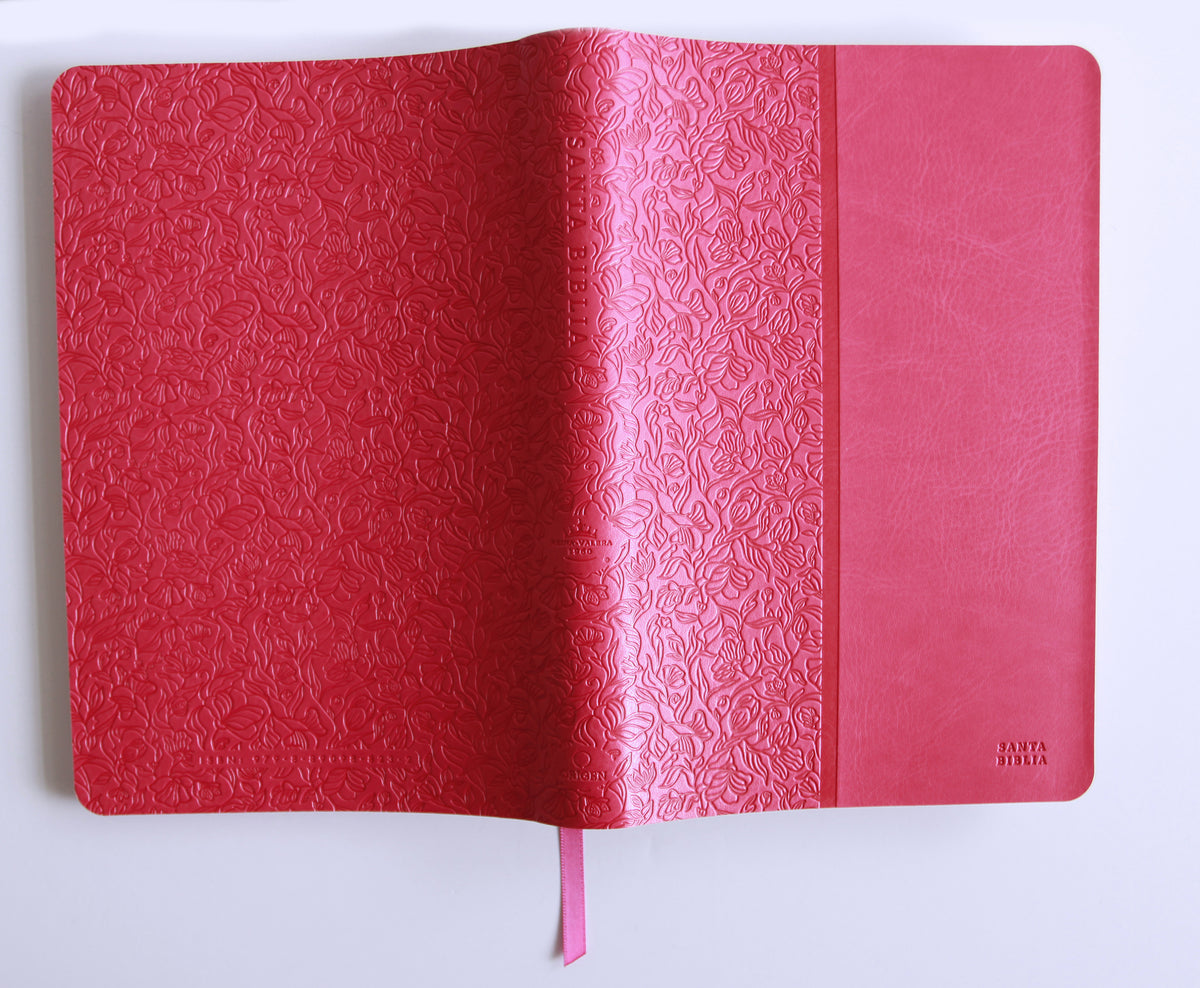 Biblia RVR 1960 letra grande, tamaño manual, Símil piel rosada, edición económica / Spanish Bible RVR 1960 Handy Size, Large Print, Pink Leathersoft interior 1 (ISBN 9798890988232) [onix:146642fbdcb477b53c929f65a4265dfa]