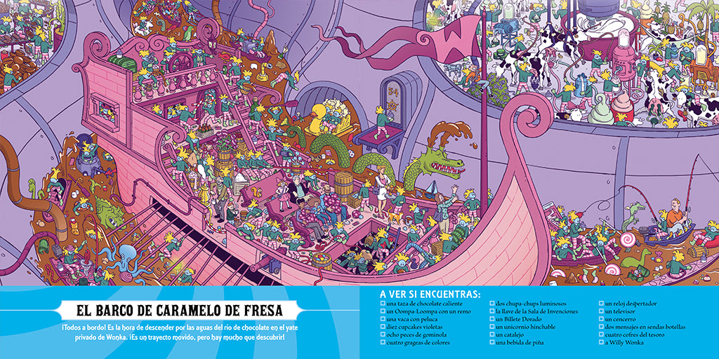 ¿Dónde está Wonka? / Where's Wonka?: A Search-and-Find Book interior 2 (ISBN 9788419507341) [onix:e98ff9f8f170addc824f1757b8968f71]