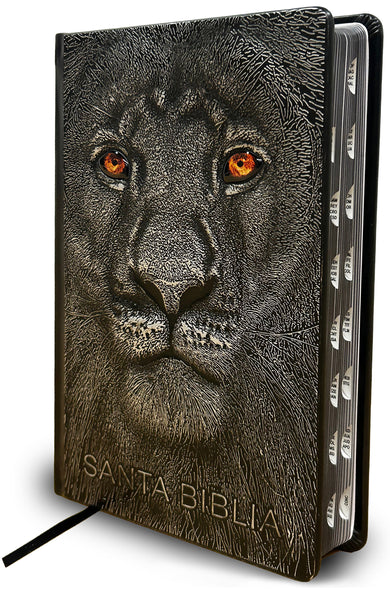 Biblia RVR 1960 Letra grande León de Judá edición especial plata con índice y canto negro / Spanish Bible RVR 1960 Large Print Imitation Leather Lion of J cover (ISBN 9798890985668) [onix:2fe5141f6eb5c93e53754498083a0a7f]