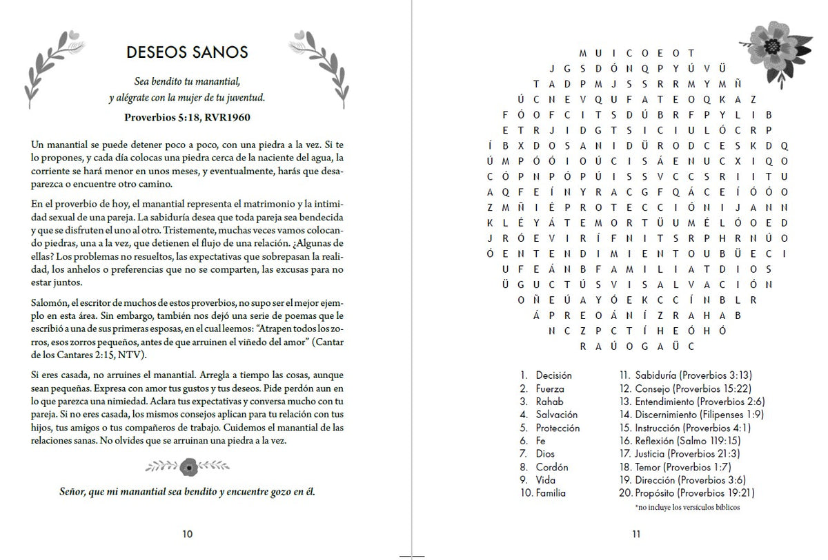 100 devocionales para mujeres. Con sopa de letras (letra grande) / One Hundred Devotionals for Women with Word Search interior 1 (ISBN 9798890983404) [onix:0aba3644672e7df29632250ba997069f]