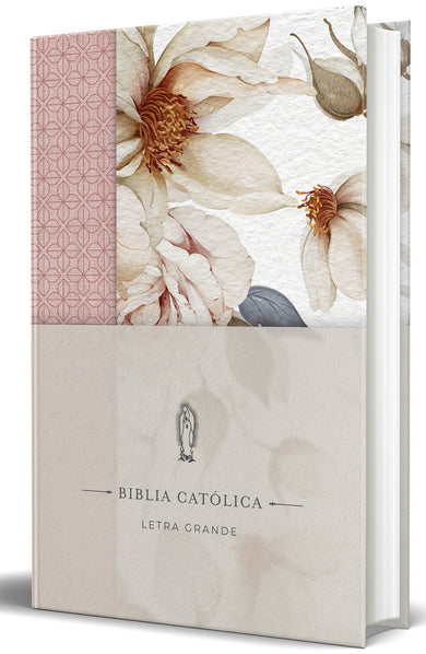 La Biblia Católica: Edición letra grande. Tapa dura, Tela rosada con flores / Catholic Bible: Large Print, Hard Cover, Pink Cloth with flowers cover (ISBN 9798890985309) [onix:dc3c67826e1e1c790d8bf076aff8d257]