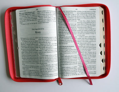 Biblia Reina Valera letra gigante, símil piel rosada con cremallera e índice / Spanish Bible Reina Valera Giant Print, Pink Leathersoft with Zipper and Index interior 8 (ISBN 9798890988201) [onix:bc7f96d3dbecc674d02c2f7c9ebb4856]