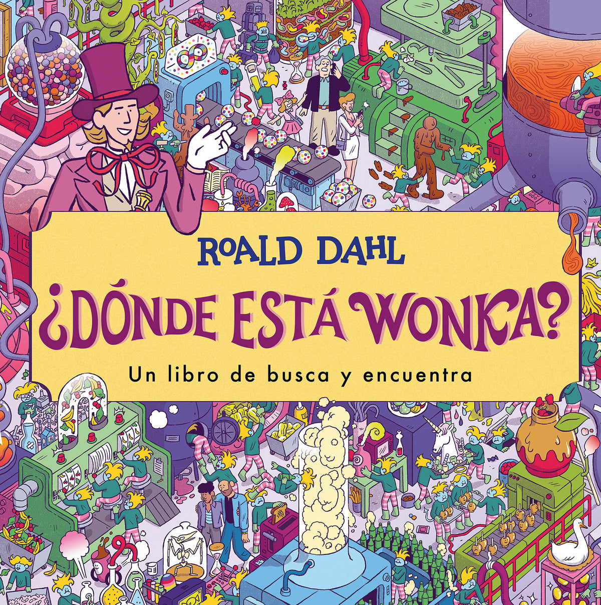¿Dónde está Wonka? / Where's Wonka?: A Search-and-Find Book cover (ISBN 9788419507341) [onix:fc9a751ad859bb9d838ba2de76c6a30d]