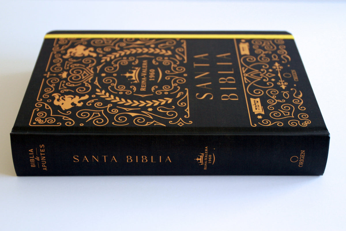 Biblia de apuntes RVR 1960 TD, Negro y oro (Edición cantos pintados) / Spanish Journaling Bible RVR 1960 HC Black and Gold interior 11 (ISBN 9798890982230) [onix:fe91bed9cad808b36a25f01baa4736c4]
