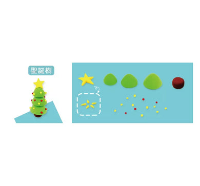 3Q魔法超輕黏土　繽紛8色：(8色超輕黏土+1本DIY教學手冊＋5件黏土工具組)
