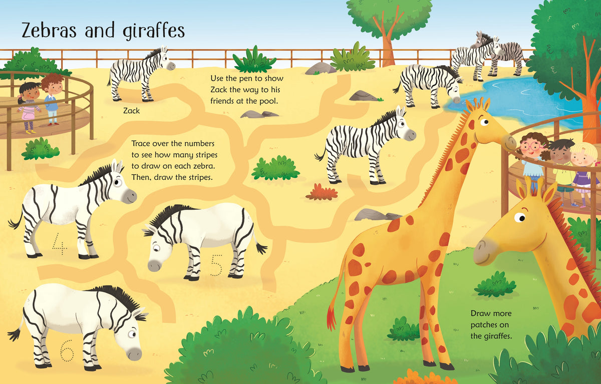 Wipe-Clean Zoo Activities interior 1 (ISBN 9781474986847) [onix-asset:8676bda04db90854f3ea0bd1f85cabd0a692f19aeec74129e7e9bf7f2b9eb824]