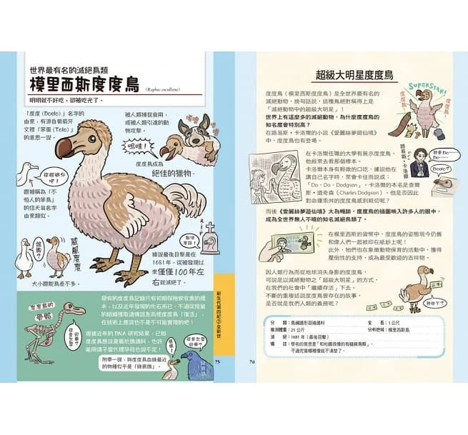 奇怪的滅絕動物超可惜！圖鑑-非故事: 動物植物 Animal & Plant-買書書 BuyBookBook