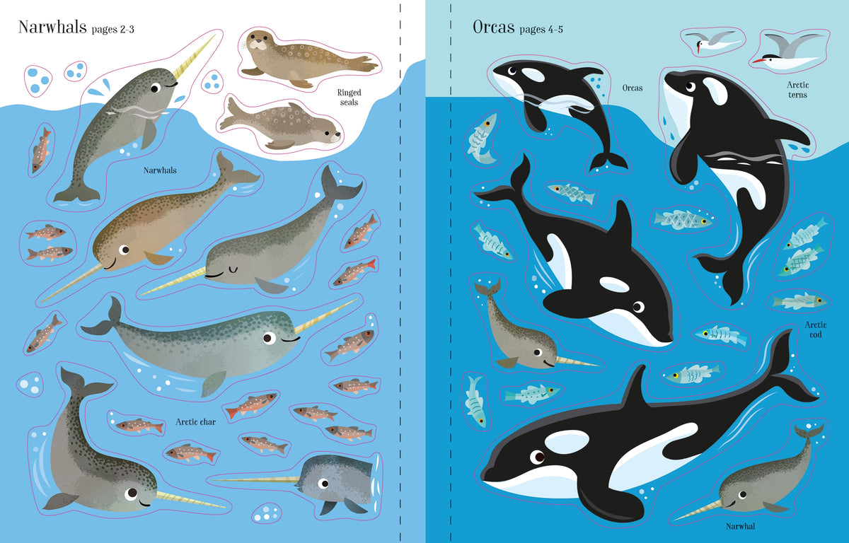First Sticker Book Narwhals interior 1 (ISBN 9781474968294) [onix-asset:208397ad42e1007a1946f326b50f600be298a1b927661c36b5596b2e6ce32988]