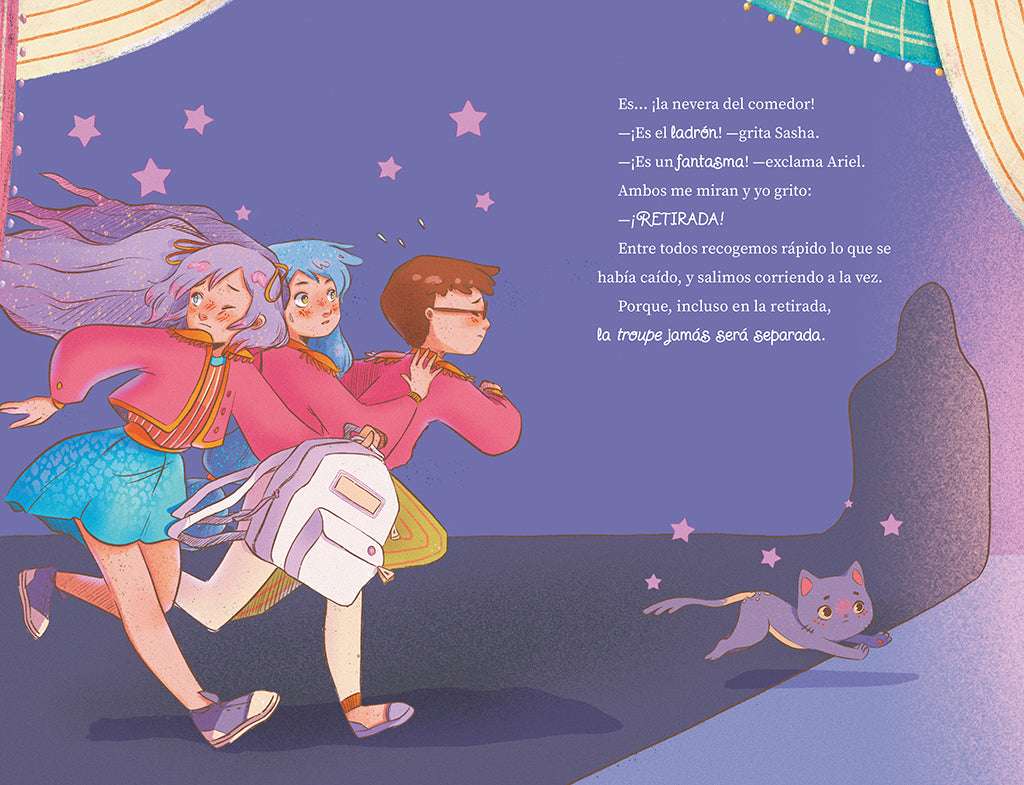 La fiesta sorpresa: Aventuras y volteretas a la luz de las estrellas / The Surprise Party: Adventures and Somersaults Under the Stars interior 5 (ISBN 9788419688408) [onix:018f6c43797f8a4f667f46cefcfec577]