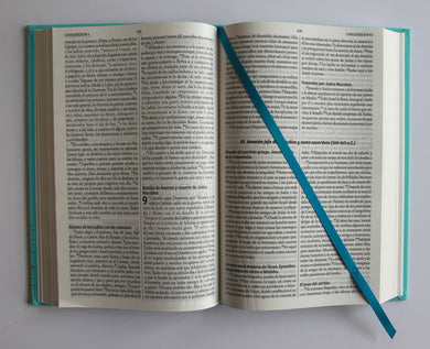 Biblia Católica Biblia de Jerusalén Latinoamericana, tapa dura, tela azul turquesa, edición de regalo / Spanish Jerusalem Bible, Latin American Edition, HC interior 5 (ISBN 9798890984241) [onix:45d9c9d473ea83ec09a52cf94e97a87a]