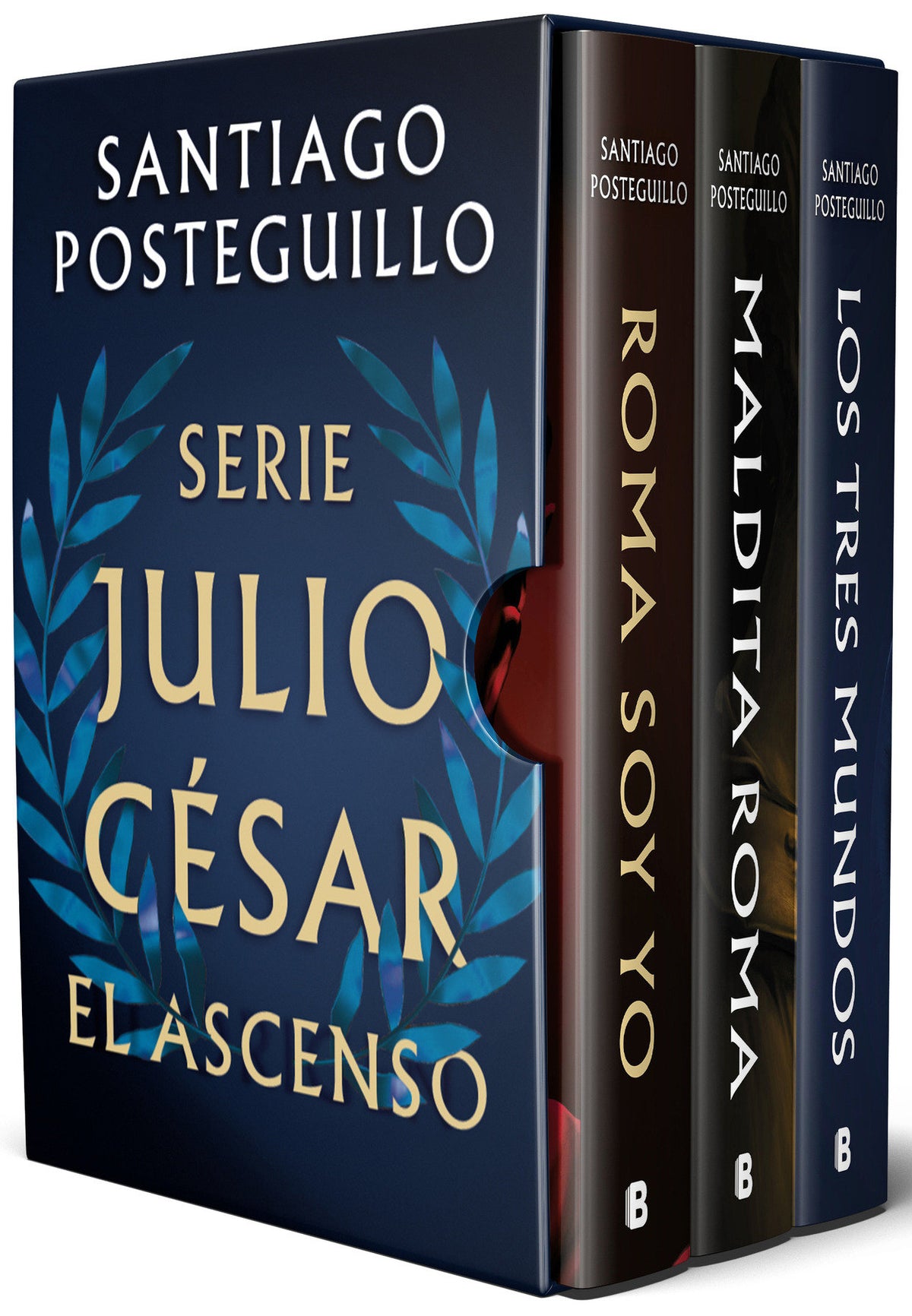 Estuche Serie Julio César: El ascenso (Roma soy yo; Maldita Roma; Los tres mundos) / The Ascension Trilogy Boxed Set cover (ISBN 9788466680349) [onix:41e31ccec03136ce57ae1800e26ac596]