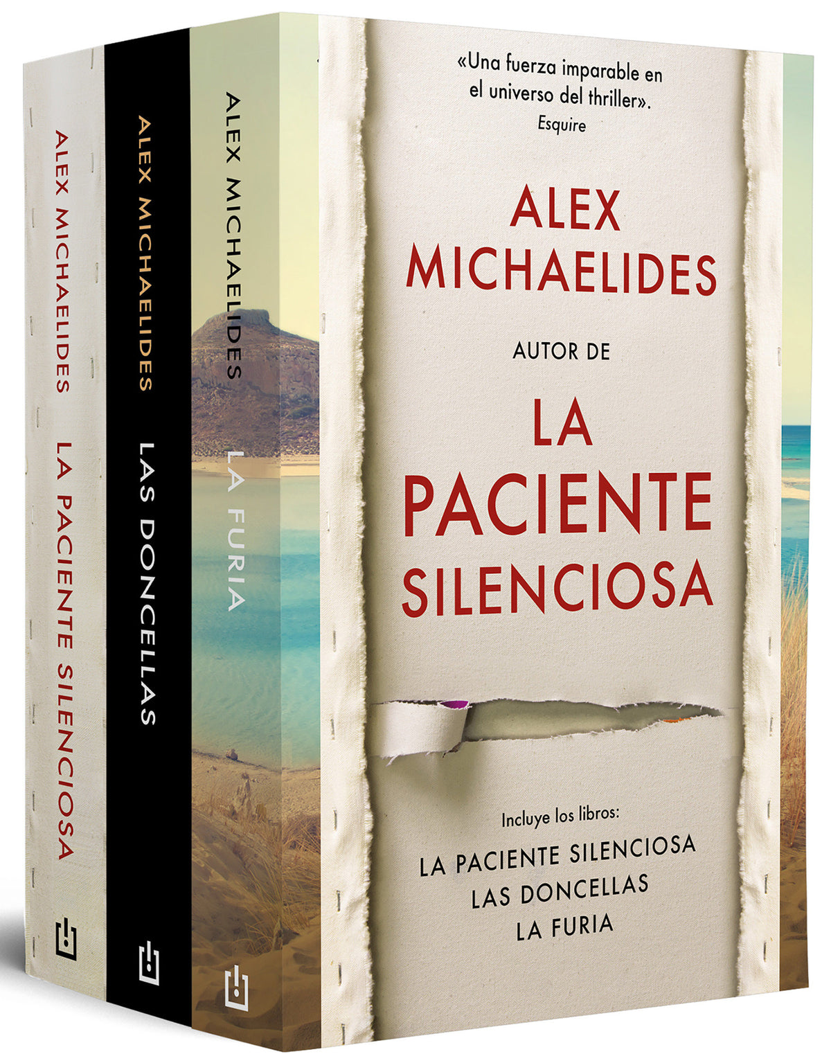 Pack Alex Michaelides (contiene: La paciente silenciosa; Las doncellas; La furia) / Pack Alex Michaelides (contains: The Silent Patient, The Maidens, The Fury) cover (ISBN 9788466382748) [onix:a104c96b88335cf388113dc1fec5df0f]