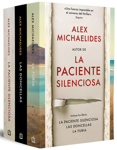 Pack Alex Michaelides (contiene: La paciente silenciosa; Las doncellas; La furia) / Pack Alex Michaelides (contains: The Silent Patient, The Maidens, The Fury) cover (ISBN 9788466382748) [onix:a104c96b88335cf388113dc1fec5df0f]