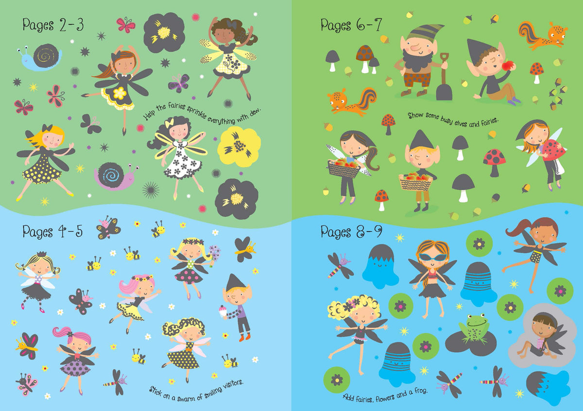 Sparkly Fairies Sticker Book interior 1 (ISBN 9781474960359) [onix-asset:a18fd224b5d06cd6fb4daee32dacc2a24cf5b392c9f1c2f04fbb52d71fadec47]