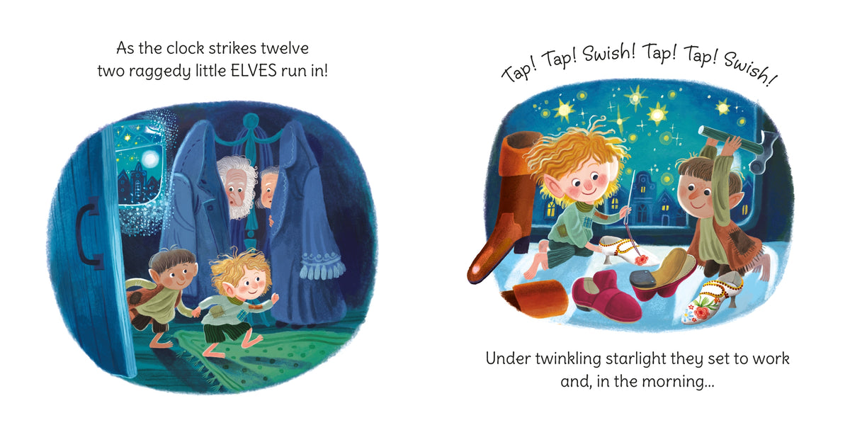 The Elves and the Shoemaker interior 1 (ISBN 9781801312448) [onix-asset:c5f339982a89dc0e624289fcb5b41591ee7567e7c30c865838335f94574c821b]