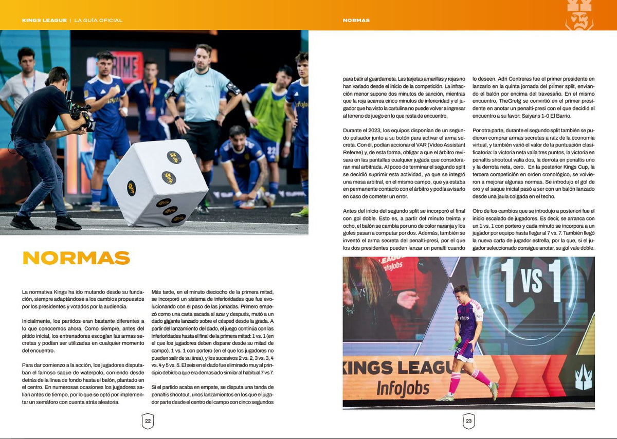 Kings League: La guía oficial: Sus secretos mejor guardados, entrevistas exclusivas y todo lo que nunca te han contado / Kings League: The Official Guide interior 2 (ISBN 9788425367779) [onix:2f7018e76fa2c352629a3074840c552a]