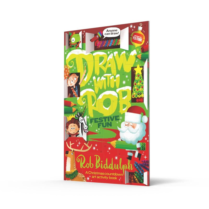 Draw With Rob: Festive Fun (Rob Biddulph)-Children’s / Teenage general interest: Practical art, drawing, painting, photography-買書書 BuyBookBook