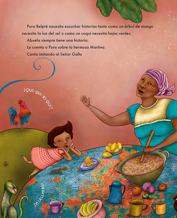 Los cuentos de Pura Belpré / Pura's Cuentos: How Pura Belpré Reshaped Libraries with Her Stories interior 2 (ISBN 9798890980366) [onix:5699b7906784ec7339fb6910332a83c9]