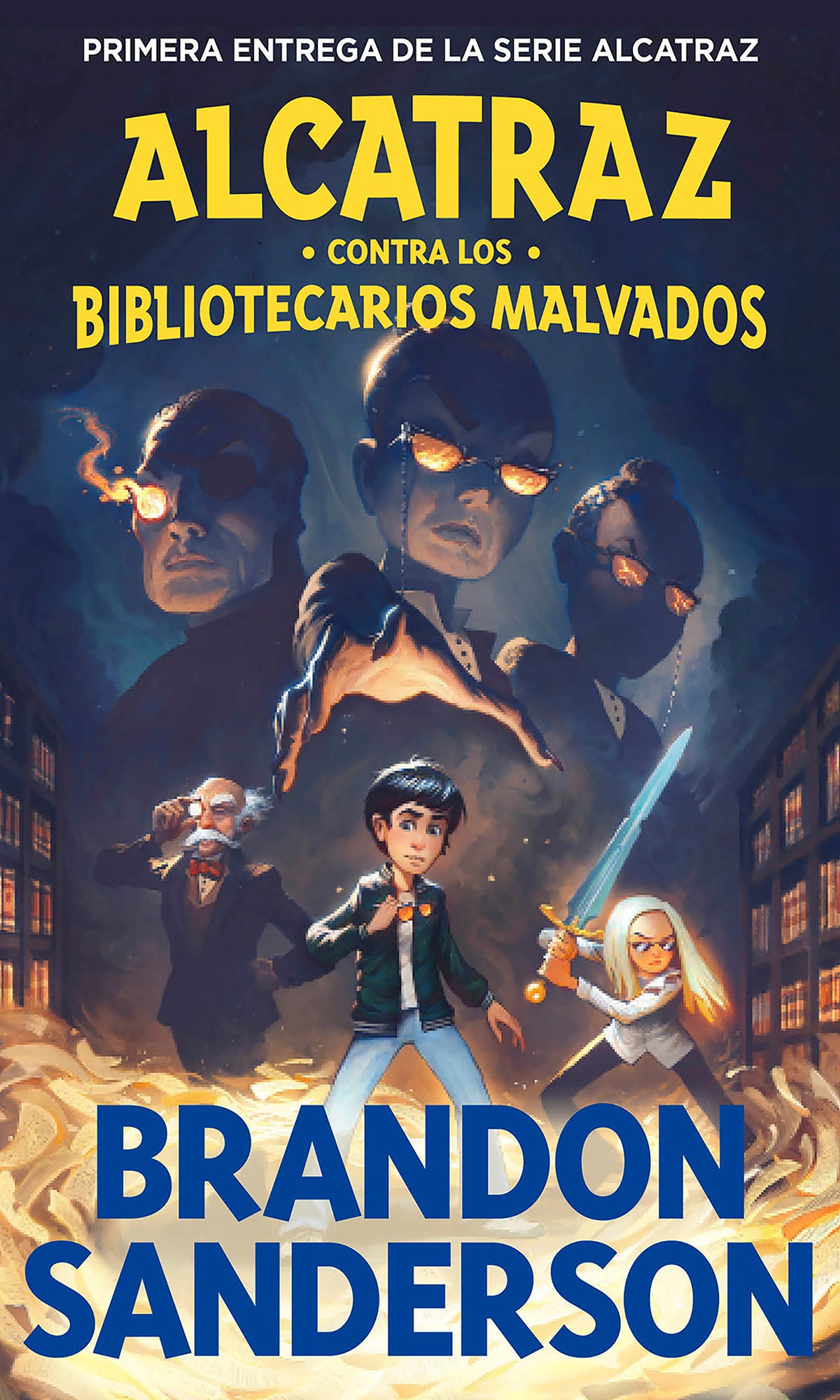 Alcatraz contra los bibliotecarios malvados / Alcatraz vs. the Evil Librarians cover (ISBN 9788419522788) [onix:1a7cd749f075cdc7267580e401c2b568]