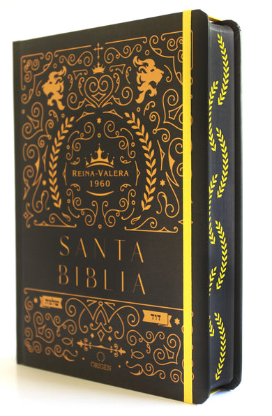 Biblia de apuntes RVR 1960 TD, Negro y oro (Edición cantos pintados) / Spanish Journaling Bible RVR 1960 HC Black and Gold interior 2 (ISBN 9798890982230) [onix:4b163cf936f2b2799e69accbd8705157]