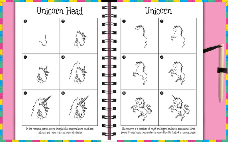 Scratch and Draw Unicorns & Horses Too! (Scratch Art Activity Book) (Joshua George)