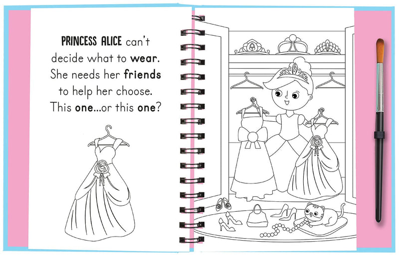 Crowns and Gowns Princesses (Magic Water Colouring) (Lisa Regan)