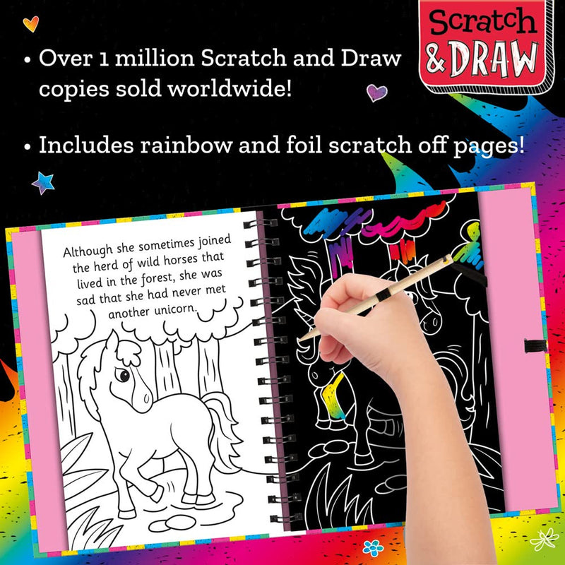 Scratch and Draw Unicorns & Horses Too! (Scratch Art Activity Book) (Joshua George)