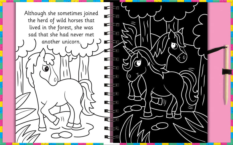 Scratch and Draw Unicorns & Horses Too! (Scratch Art Activity Book) (Joshua George)