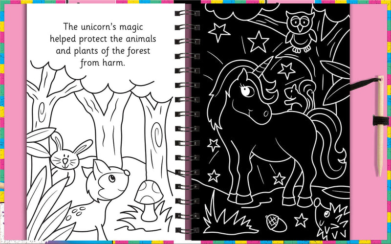 Scratch and Draw Unicorns & Horses Too! (Scratch Art Activity Book) (Joshua George)