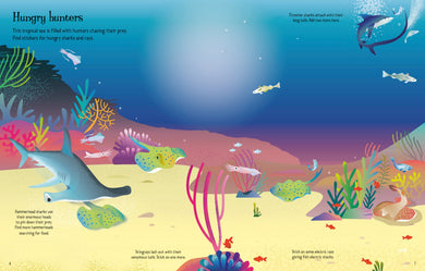 First Sticker Book Sharks and Rays interior 1 (ISBN 9781803709871) [onix-asset:4348862a03e6e479eb3b7a2454d078657a0c22313170686b12f6b9d204b4ce0c]