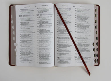 Biblia Bilingüe Reina Valera 1960 (ESV) letra grande símil piel marrón con índice/ Bilingual Bible RVR 1960 (ESV) Large Print Brown Leathersoft with Thumb interior 1 (ISBN 9798890984272) [onix:b17e3e9a79036273a5b4d518671ff616]
