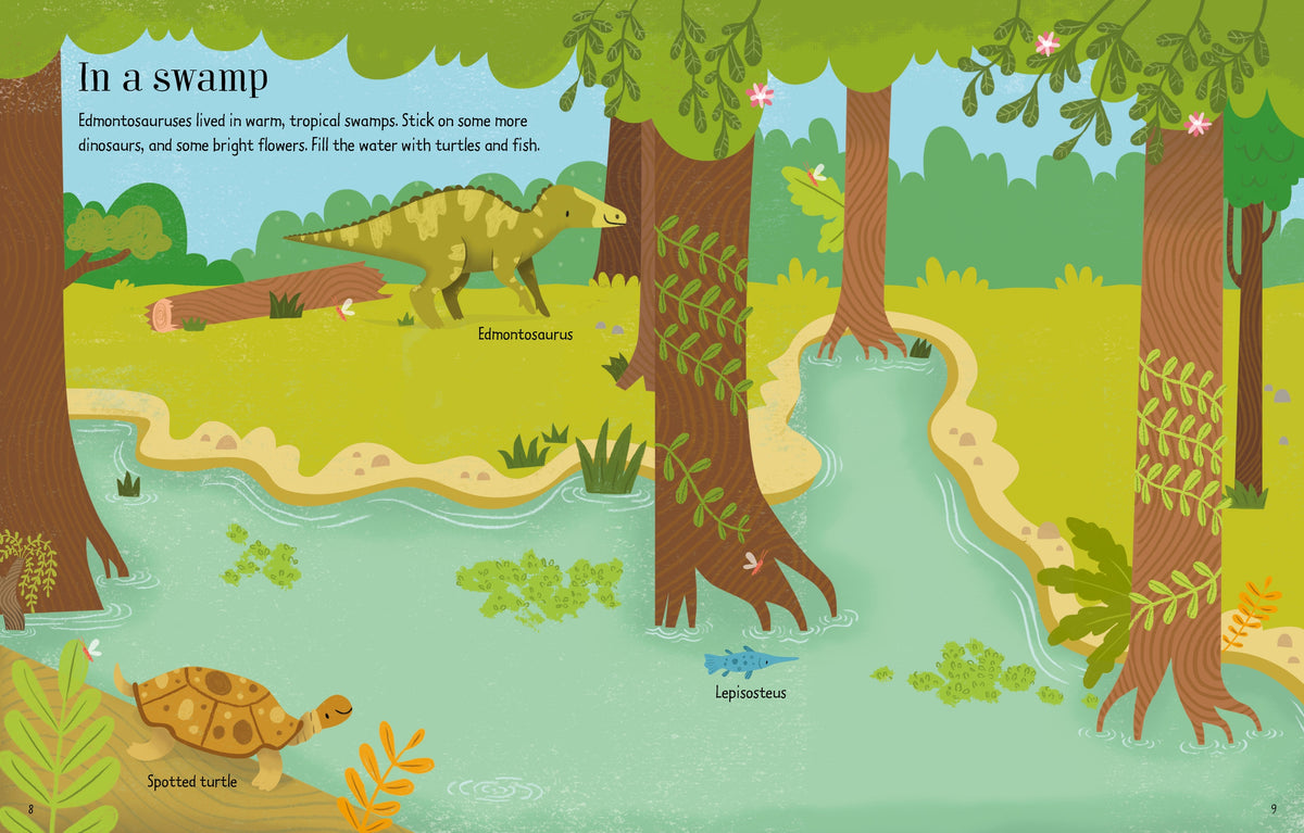 First Sticker Book Dinosaurs interior 1 (ISBN 9781474968263) [onix-asset:248d58f57dd7c7cab8206f254e6d8a45e5e3175a331e53ea1109b135edc1a9c3]