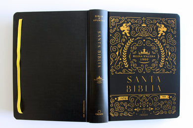 Biblia de apuntes RVR 1960 TD, Negro y oro (Edición cantos pintados) / Spanish Journaling Bible RVR 1960 HC Black and Gold interior 6 (ISBN 9798890982230) [onix:704ee67ca91cef53ef8279666484f841]