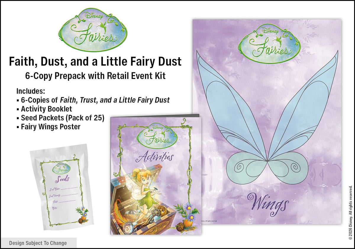 Faith, Trust, and a Little Fairy Dust! 6-Copy Prepack with Retail Event Kit Fall2026 cover (ISBN 9798217360048) [onix:f8ae2963d2fe2111e5fca9340f9814b4]