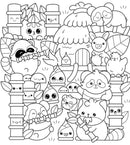 The Super Kawaii Coloring Book: Create Your Own Colorful World of Cuteness (Abbie Quirk)-Children’s interactive and activity books and kits-買書書 BuyBookBook