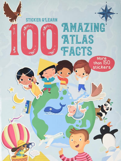 Sticker & Learn : 100 Amazing Atlas Facts (Sticker) (Yoyo Books)-Children’s Early years / early learning concepts-買書書 BuyBookBook